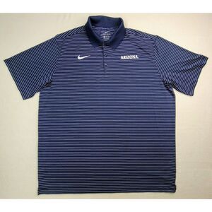 Nike Arizona Wildcats Polo Shirt Men 2XL Short Sleeve DriFit Striped Limited Use